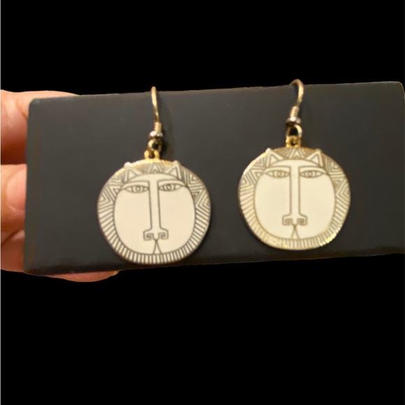 Laurel Burch Jewelry - Laurel Burch “Moon Tiger” vintage earrings